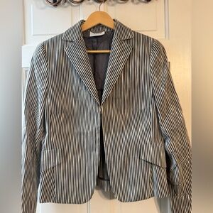 Akris Punto Pinstripe Blazer | Luxury Tailored Jacket | Lightweight